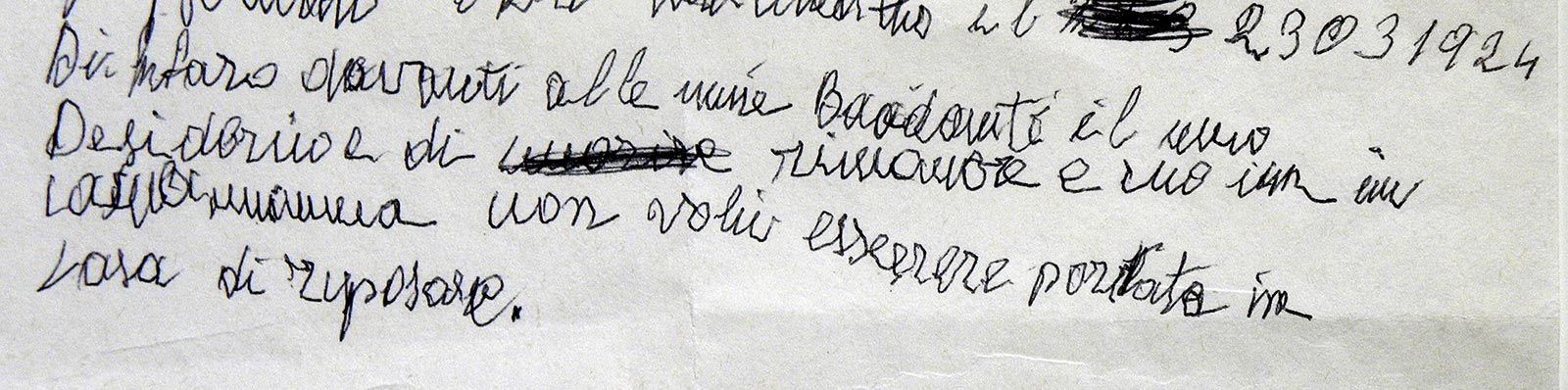 Testamento olografo caratterizzato da disgrafia mista e problemi cognitivi (D, a. 83)